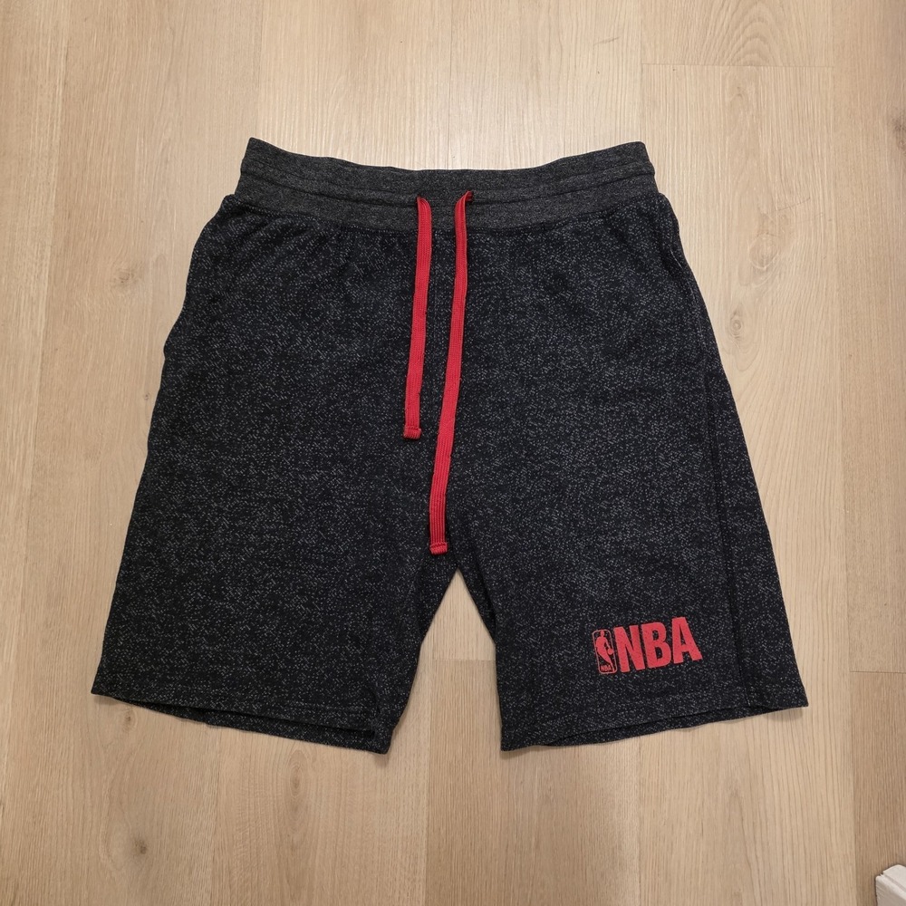 NBA Gray Red Drawstring Athleisure Workout‎ Fitness Lounge Sweat Shorts Size M